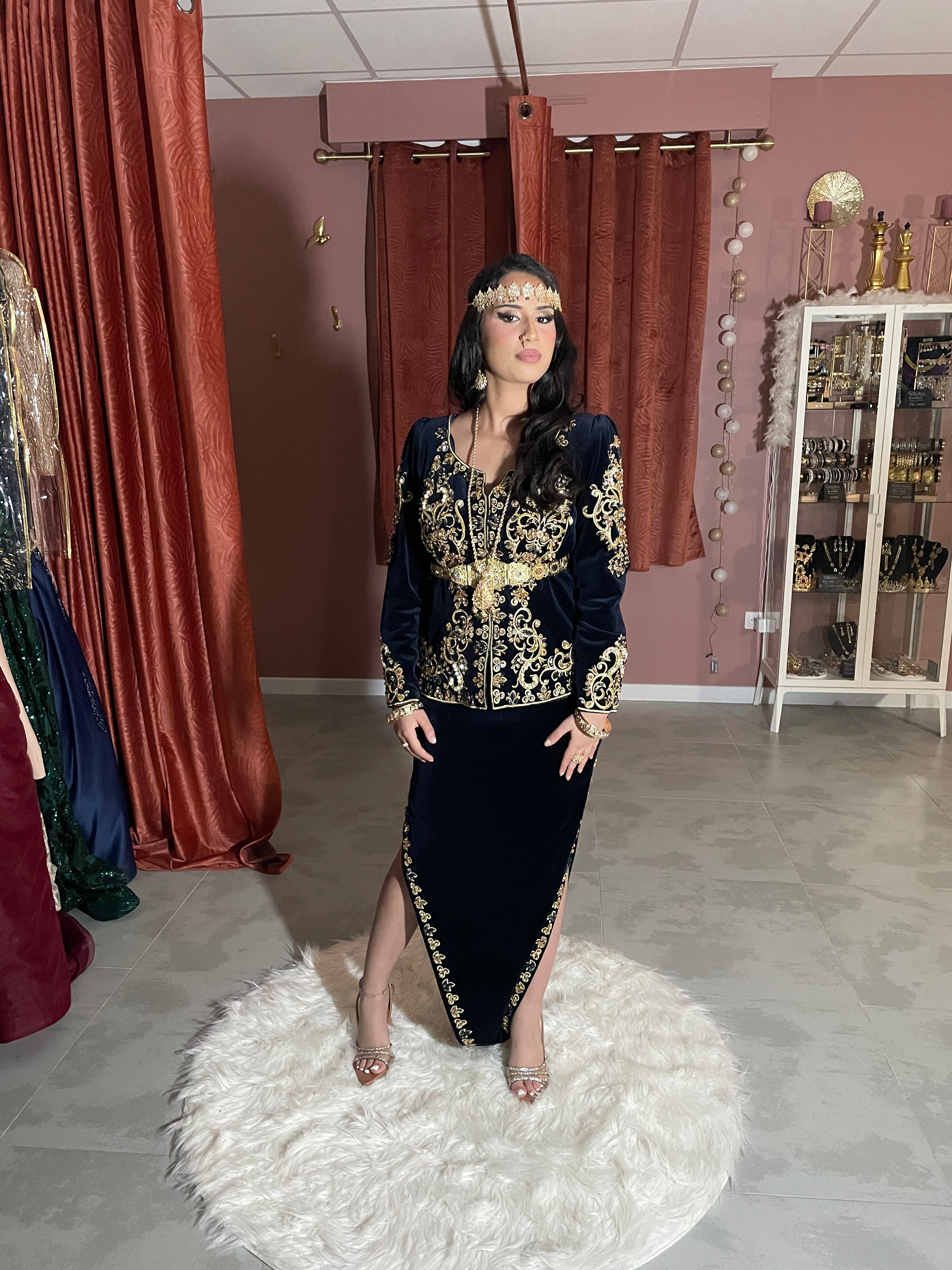 Karakou Bleu perlé "Naila"