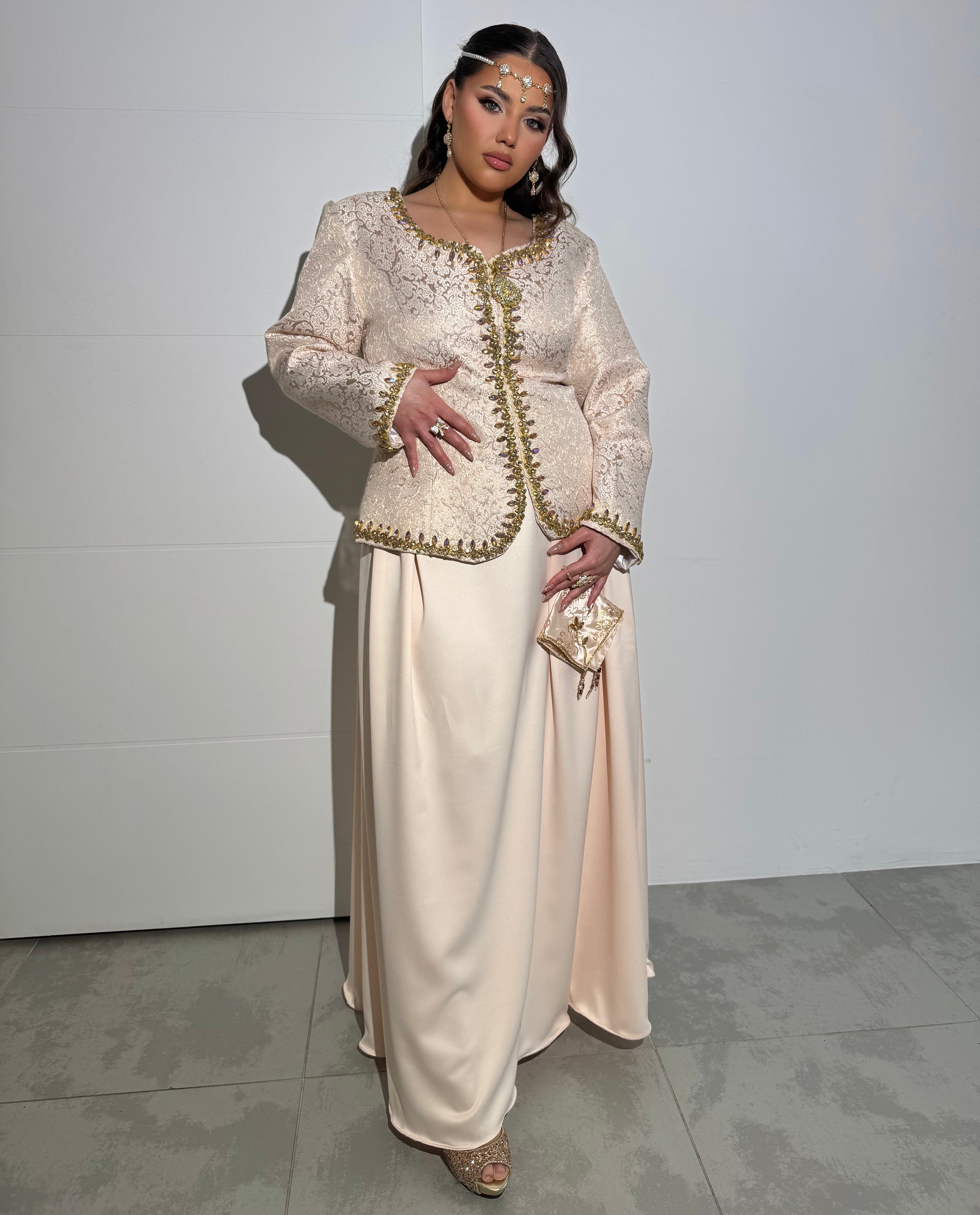 Karakou Brocard rose perlé "Lyna"