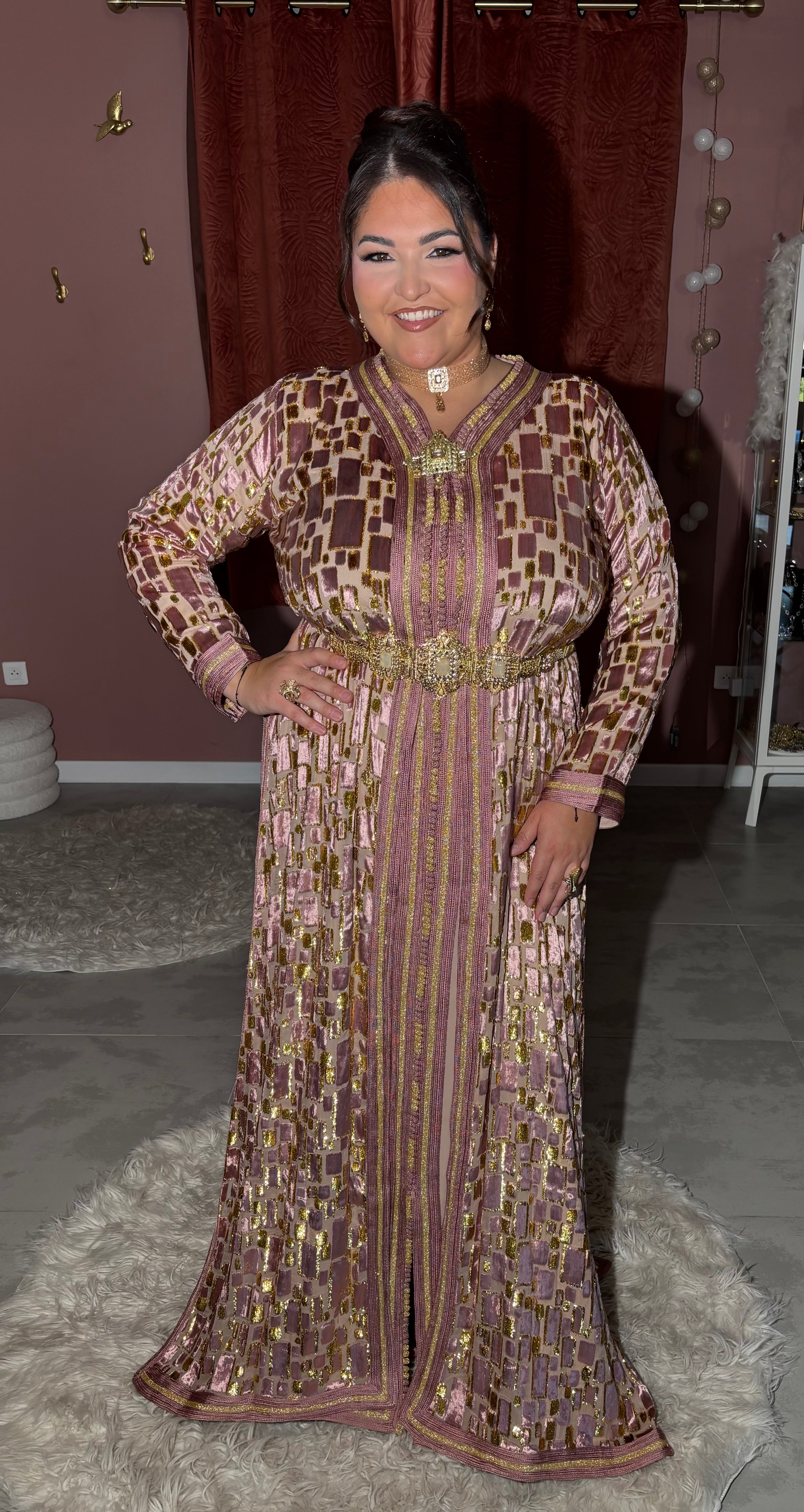 Takchita Tlija rose & dorée "Manal"