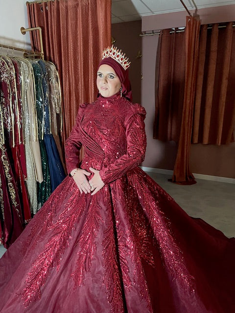 Robe Princesse rouge “Joud”