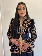 Karakou brodé bleu