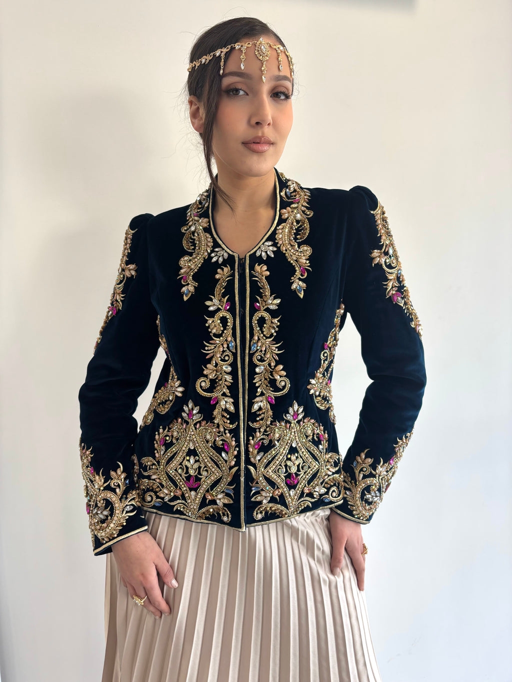 Karakou bleu et fuschia