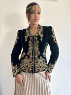 Karakou bleu et fuschia