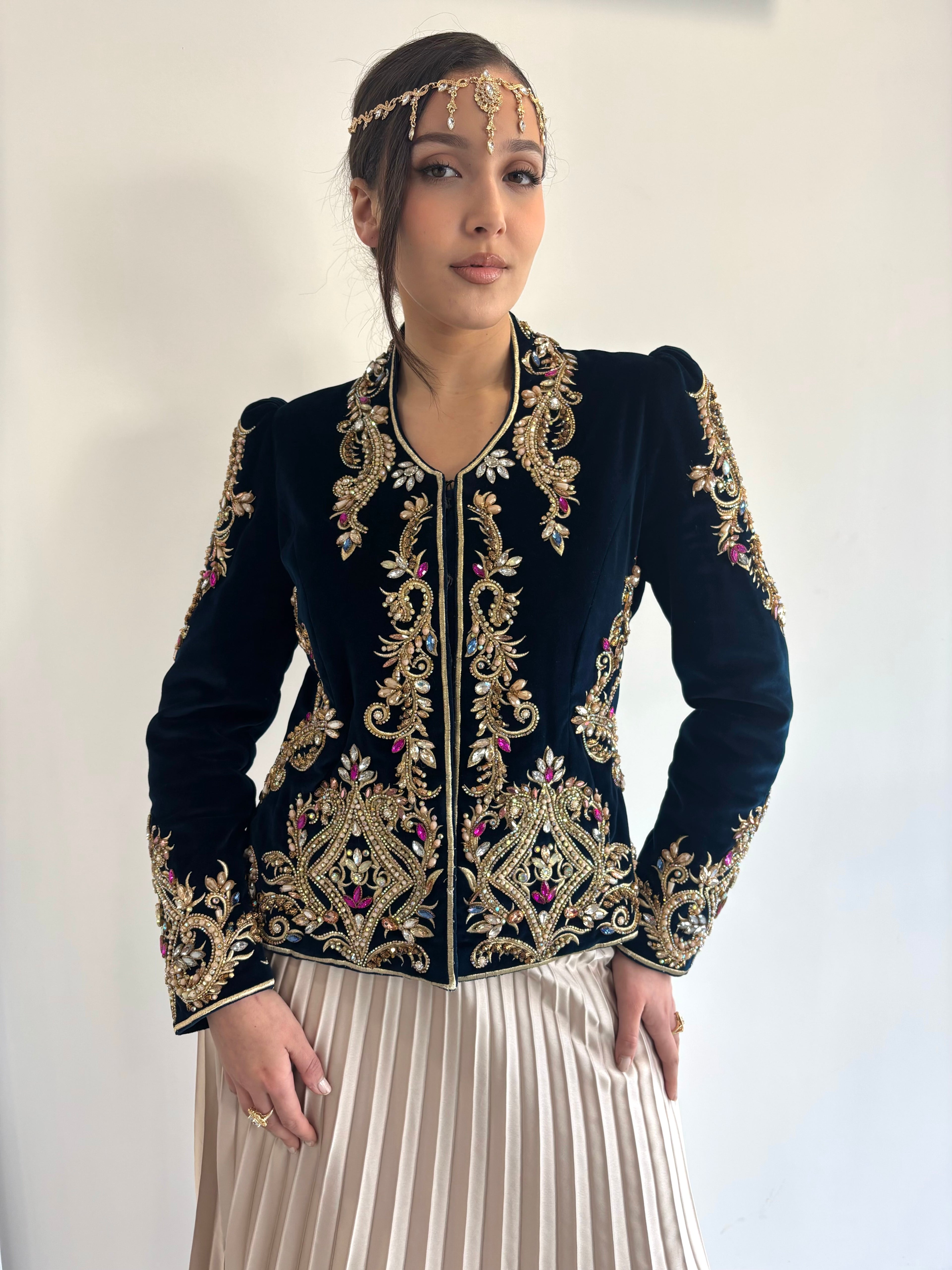 Karakou bleu et fuschia