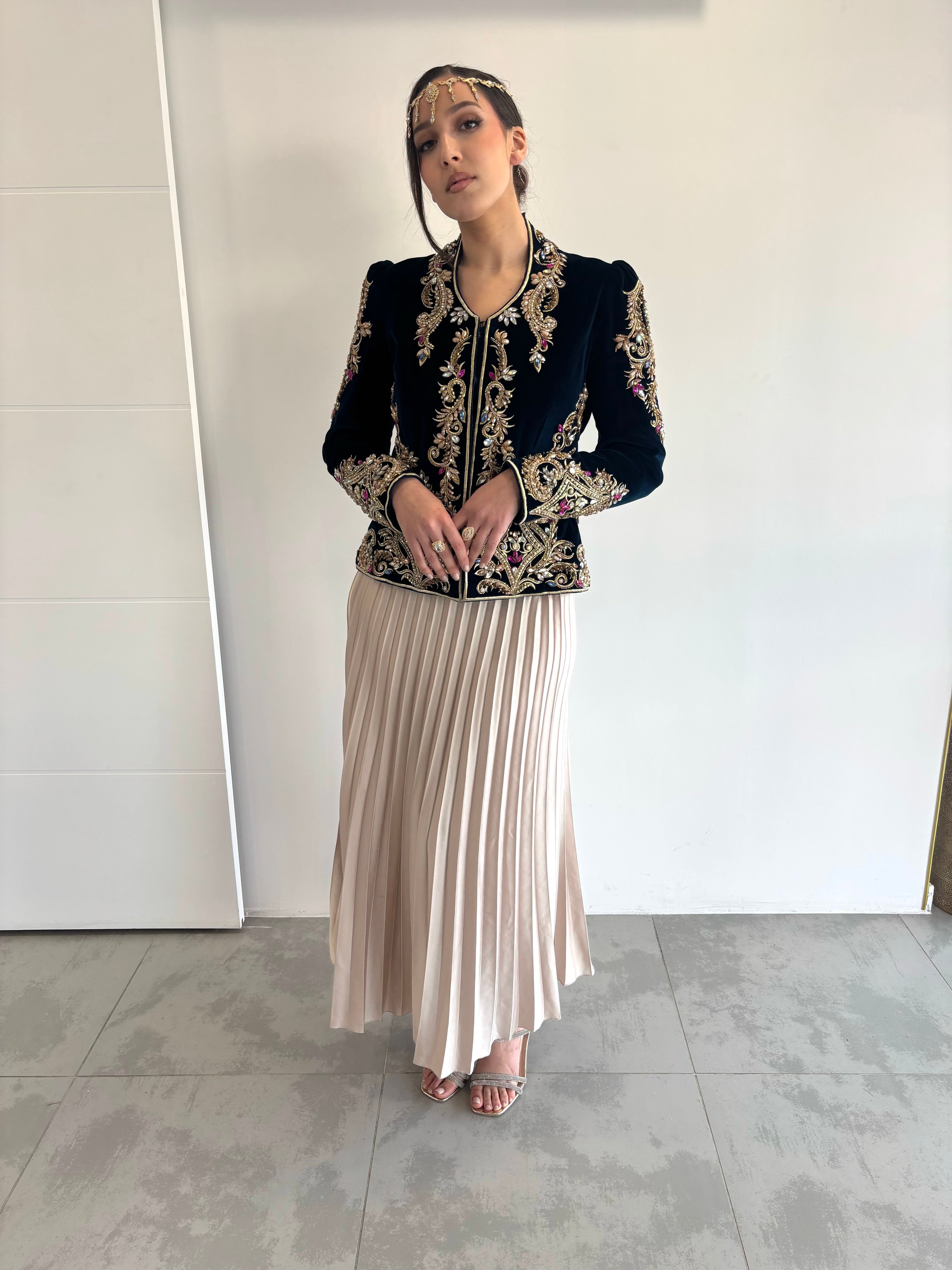 Karakou bleu et fuschia