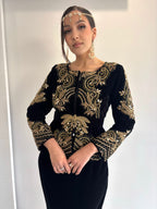 Karakou noir perlé velours “Safiya”