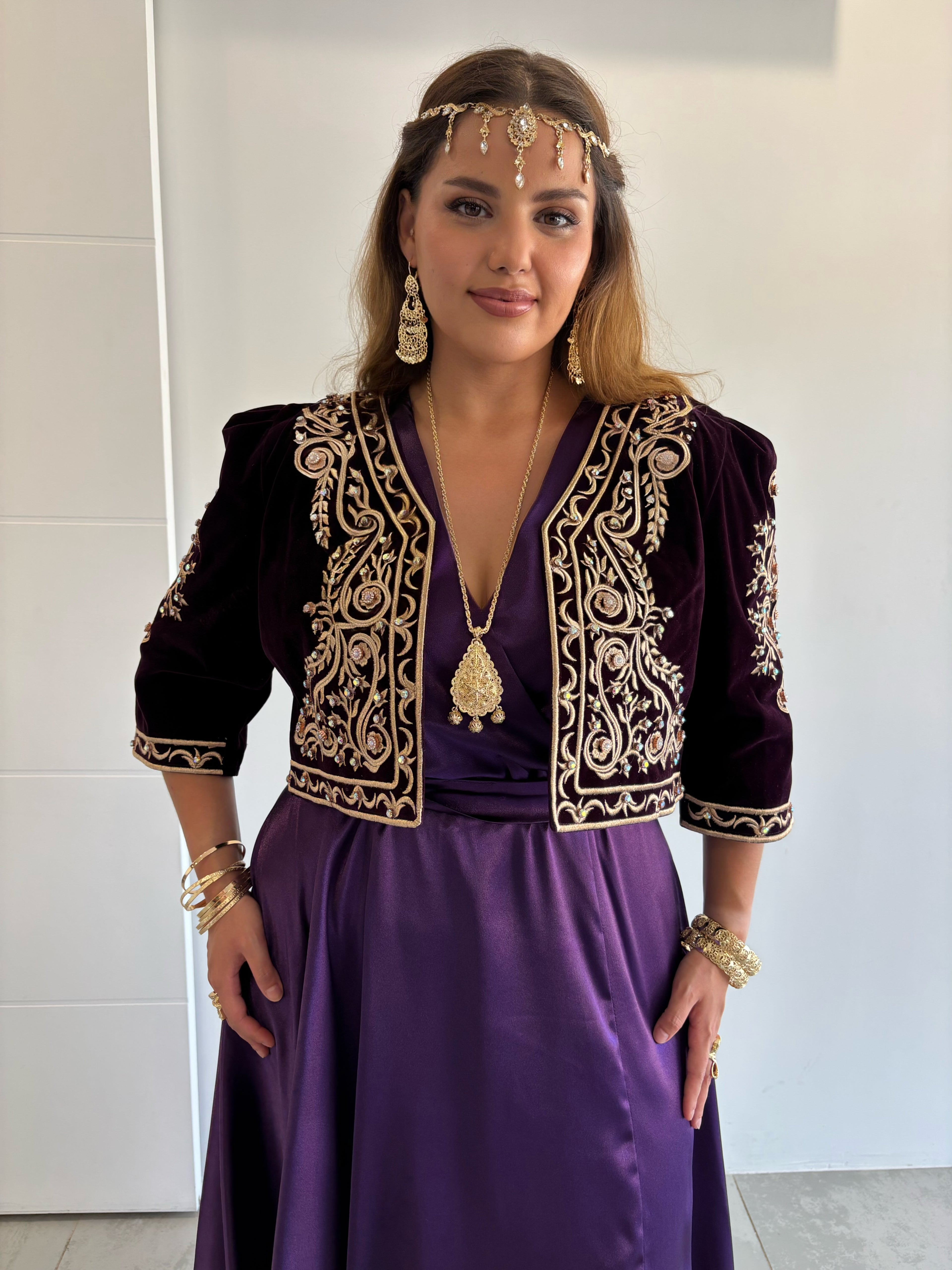 Karakou robe violet