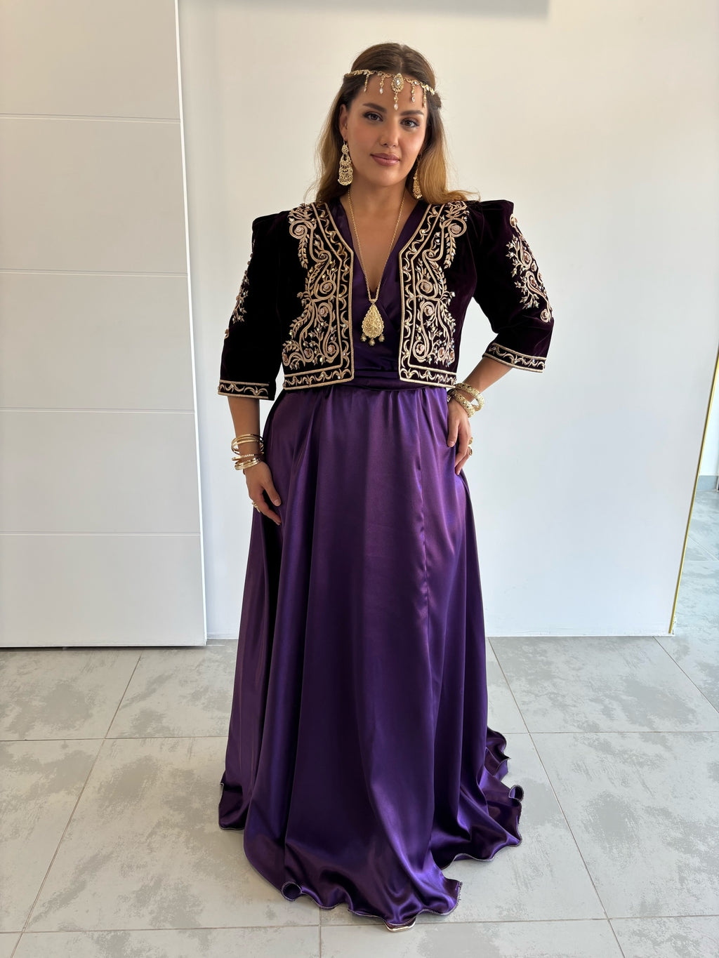 Karakou robe violet