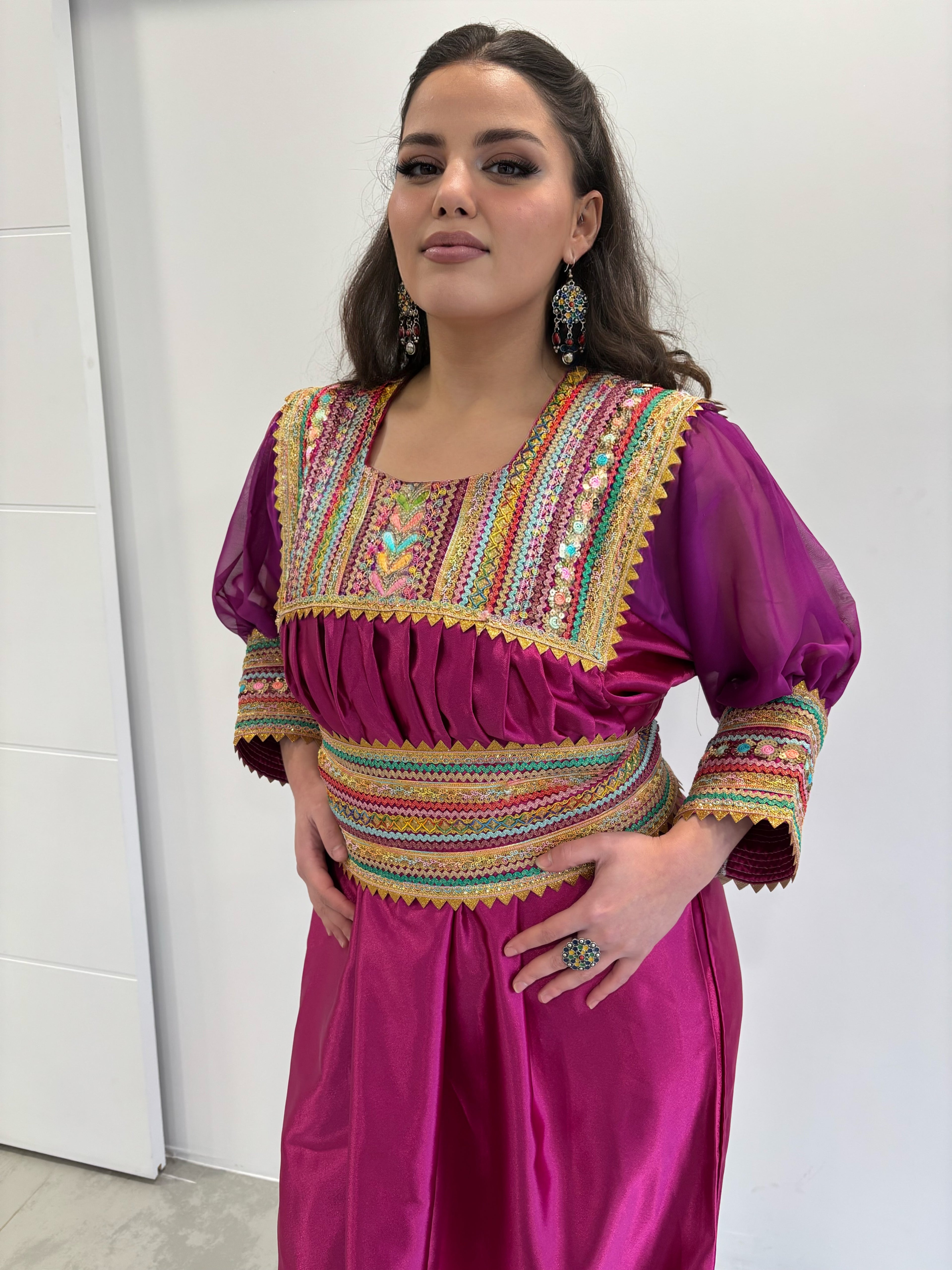 Robe Kabyle rose « Tifawin »