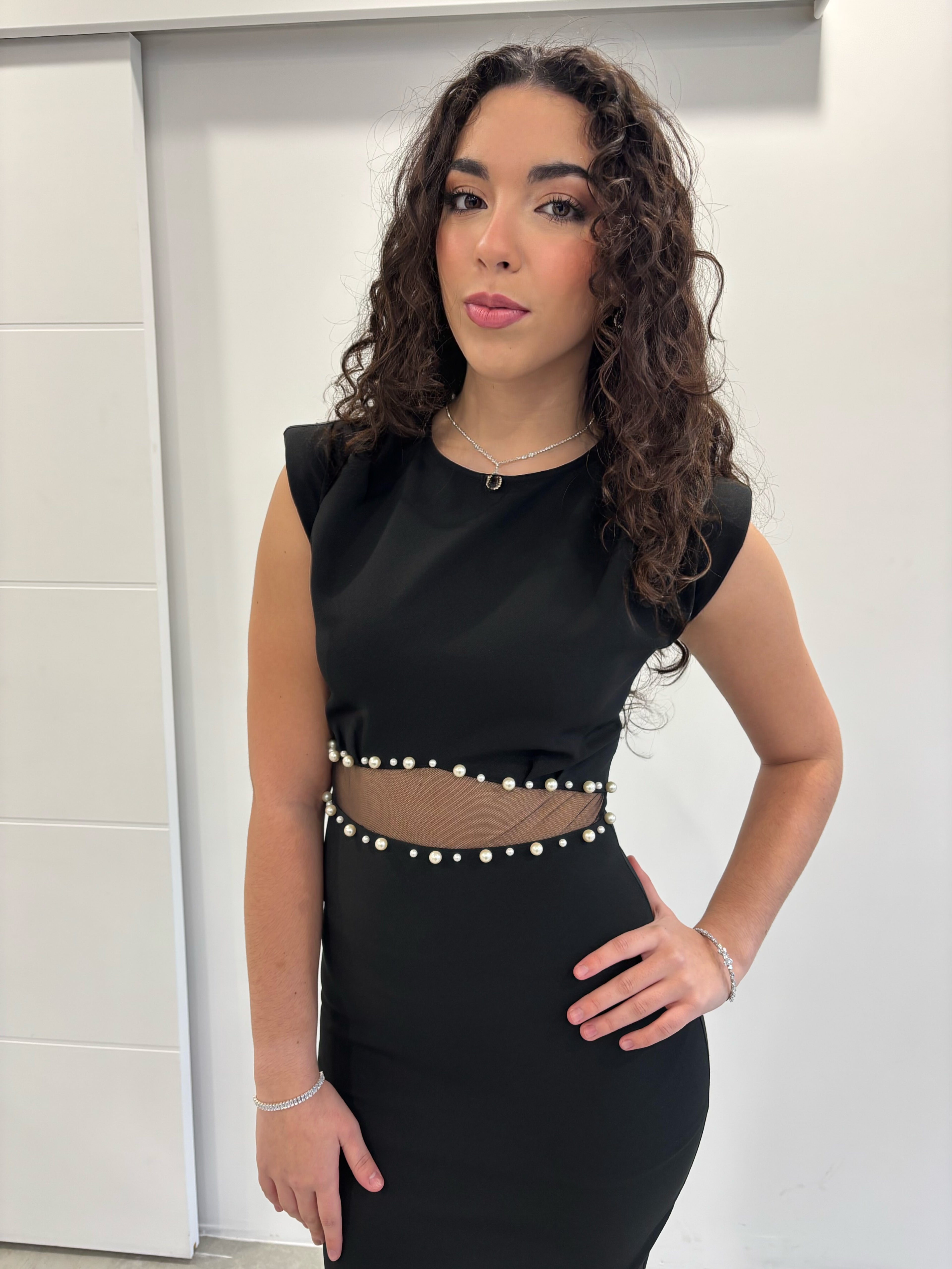 Robe de soirée noir courte “Éléna”