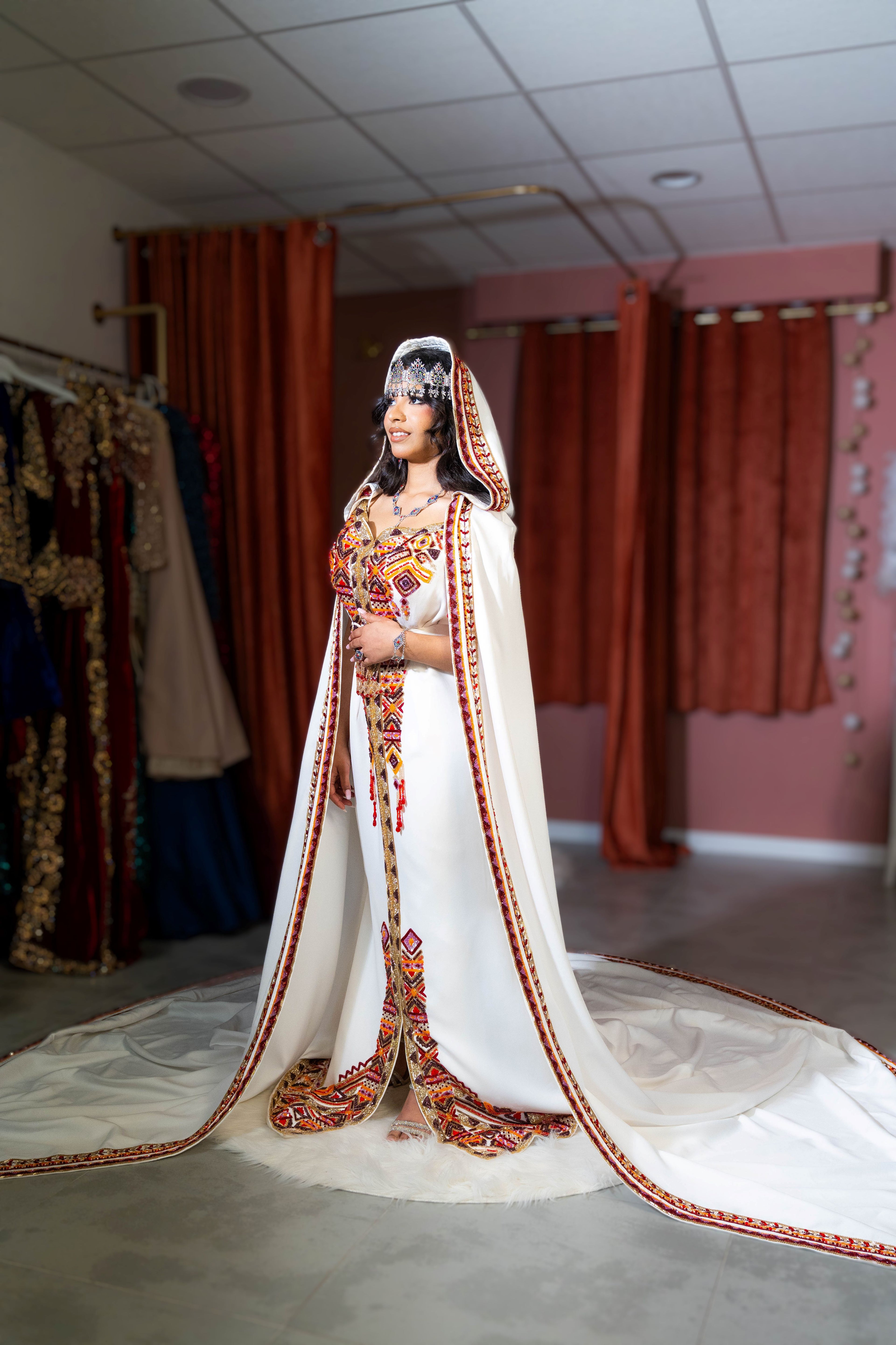 Robe Kabyle perlée "Melha" - Haute couture