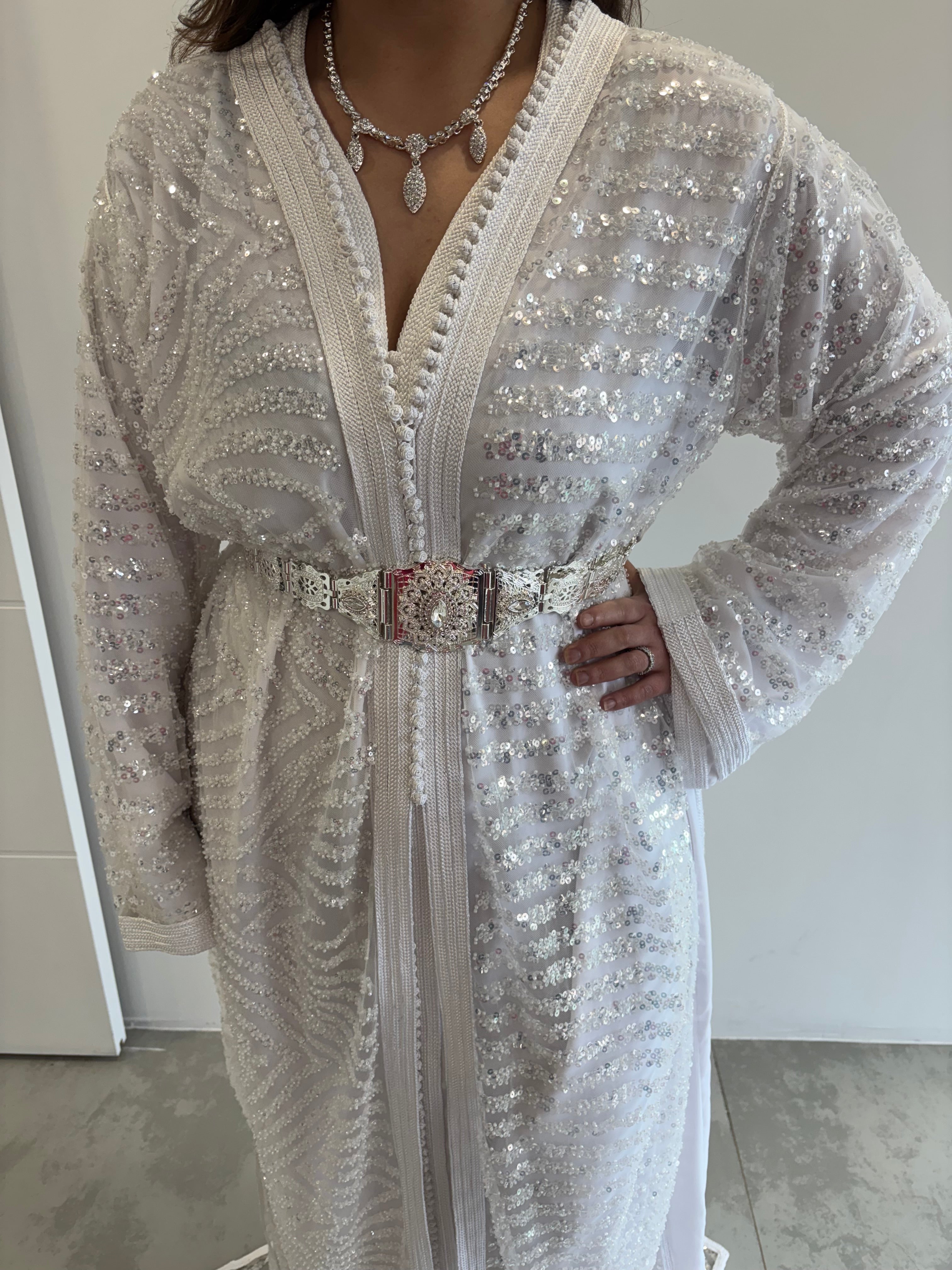 Takchita blanche fiançailles "Lalla"