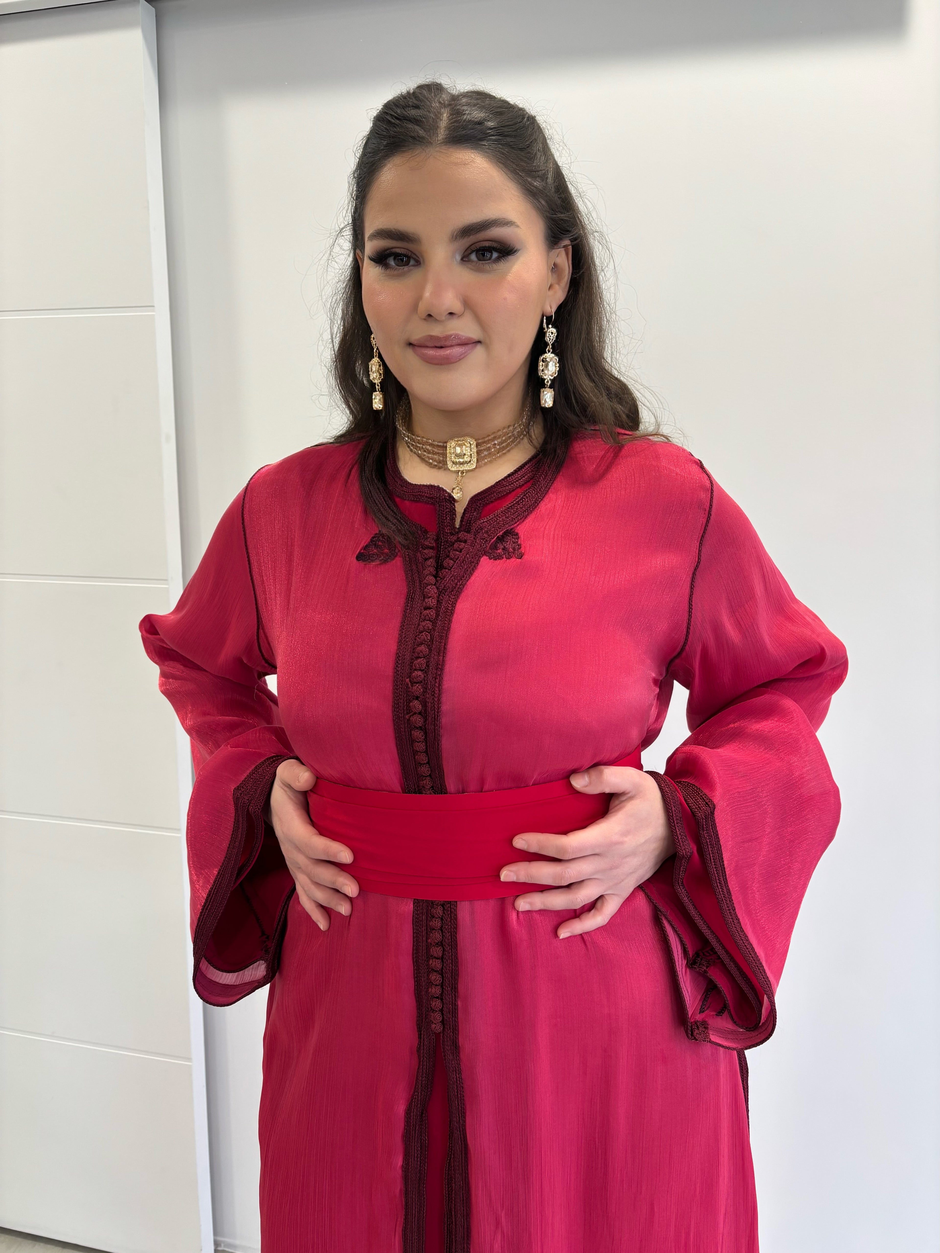 Takchita organza rose fushia “Yasmina”